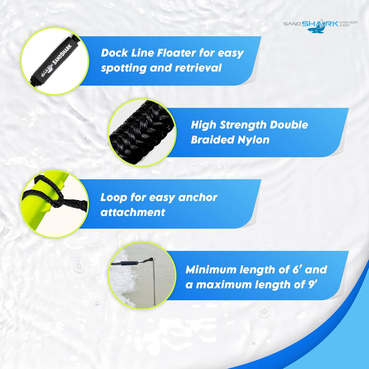 6-9 ft Bungee Dock Line - The Ultimate Docking Solution for Your Watercraft