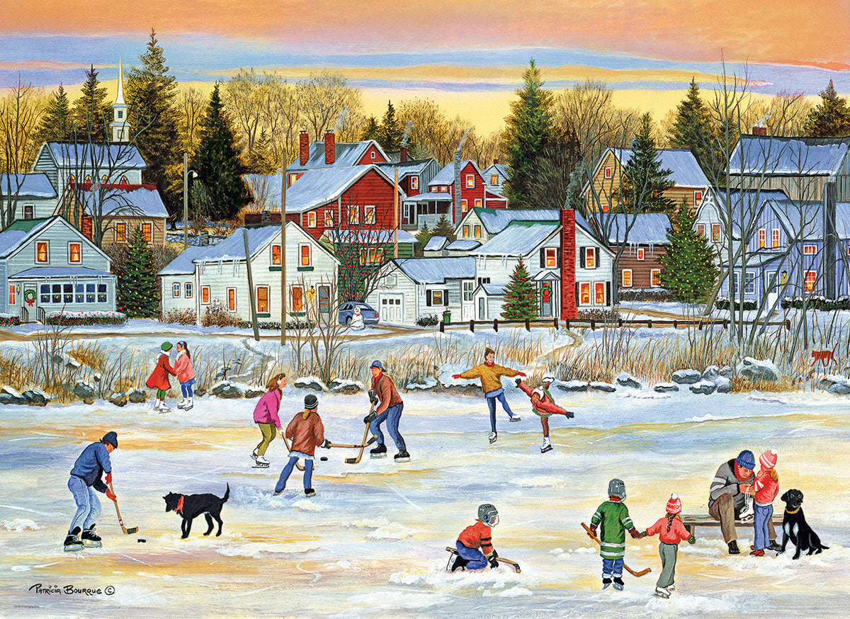 Puzzle: Winter Wonderland - Evening Skating