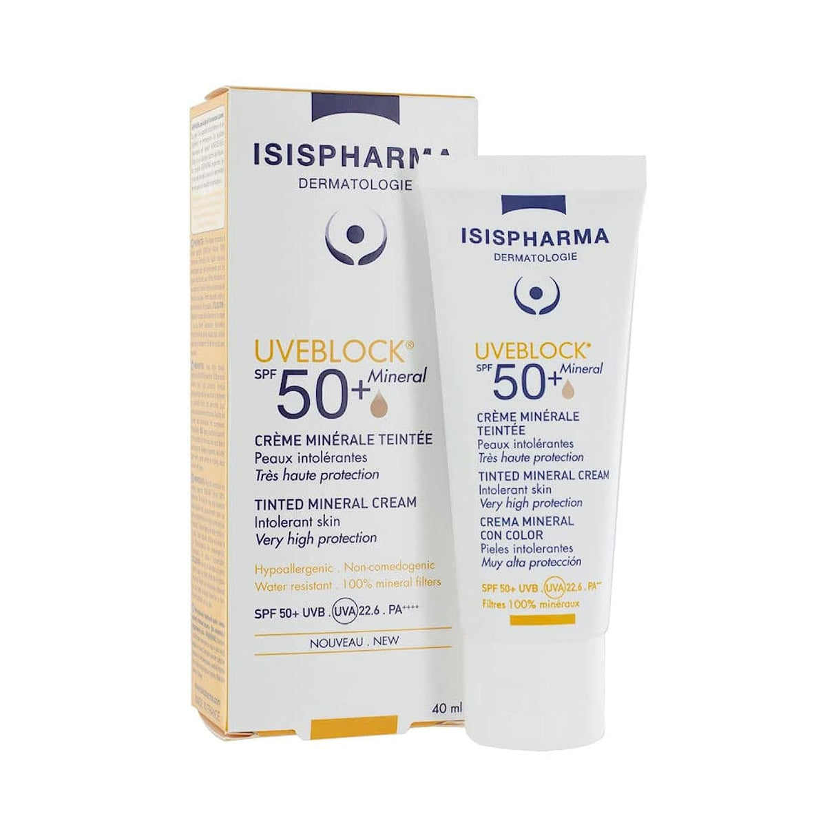 Isis Pharma Uveblock SPF 50+ Tinted Mineral Cream 40ml