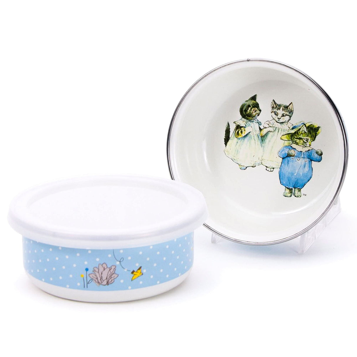 Golden Rabbit Enamelware 3-piece Child Dinner Sets