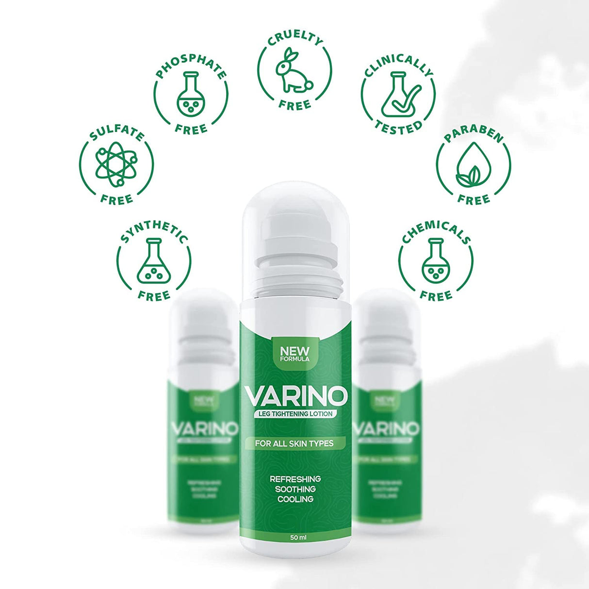 Varino Leg Tightening Lotion, Circulation and Vein Support for Healthy Legs