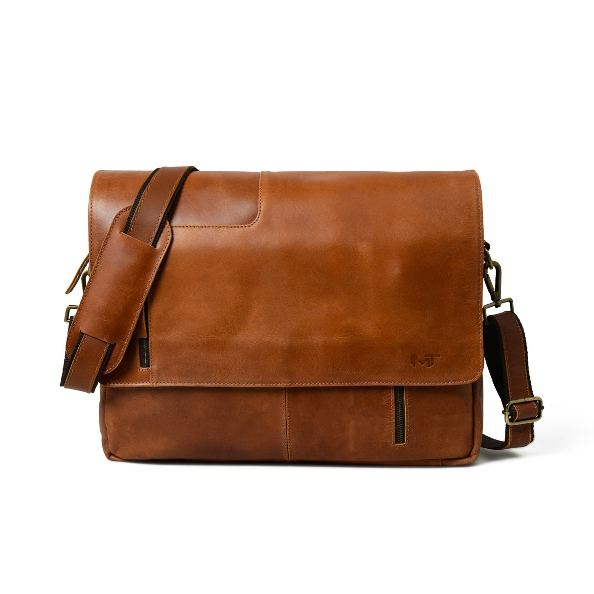 Bolso cruzado Wilson de cuero color camel