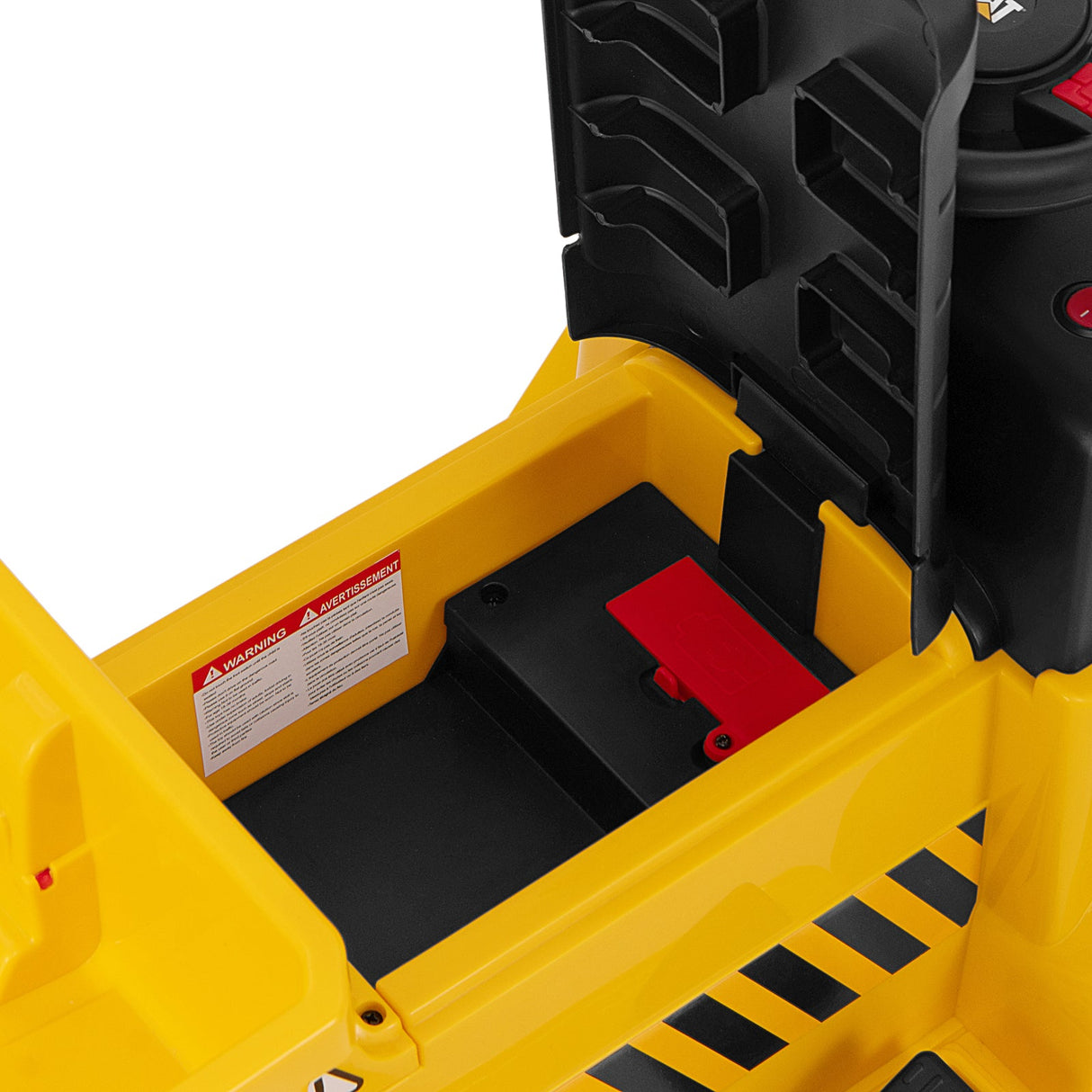 Vehículo de construcción Caterpillar eléctrico con licencia de 6V y arranque con un botón - Amarillo