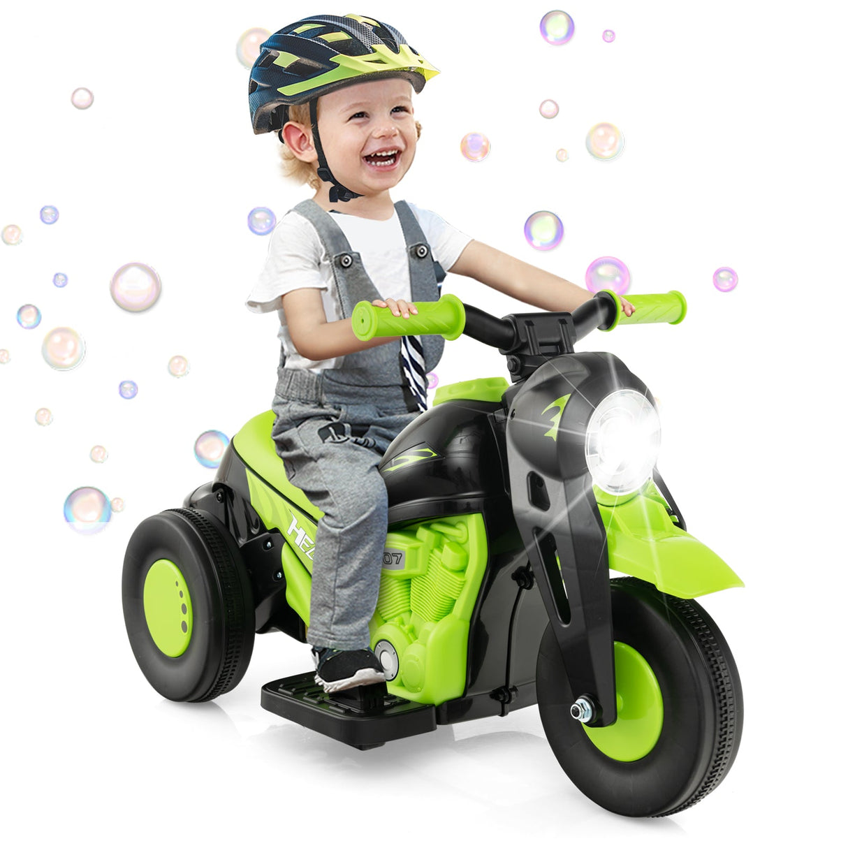 Motocicleta Eléctrica de 6V para Niños con Máquina de Burbujas y Música