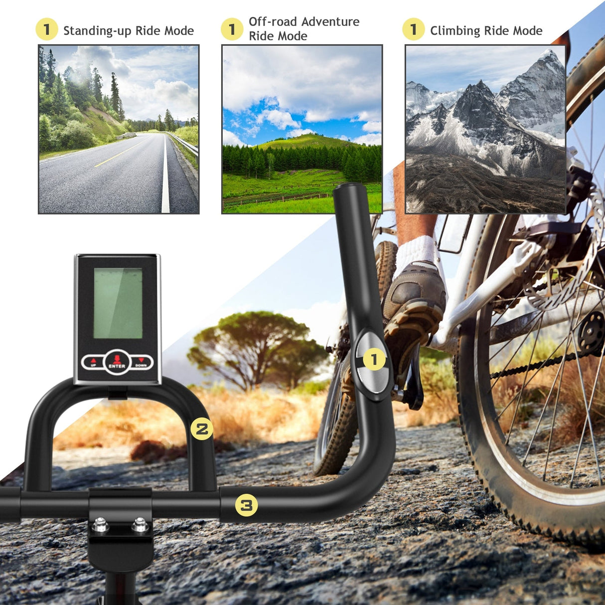 Bicicleta magnética de ejercicio aeróbico para fitness familiar de 30 libras