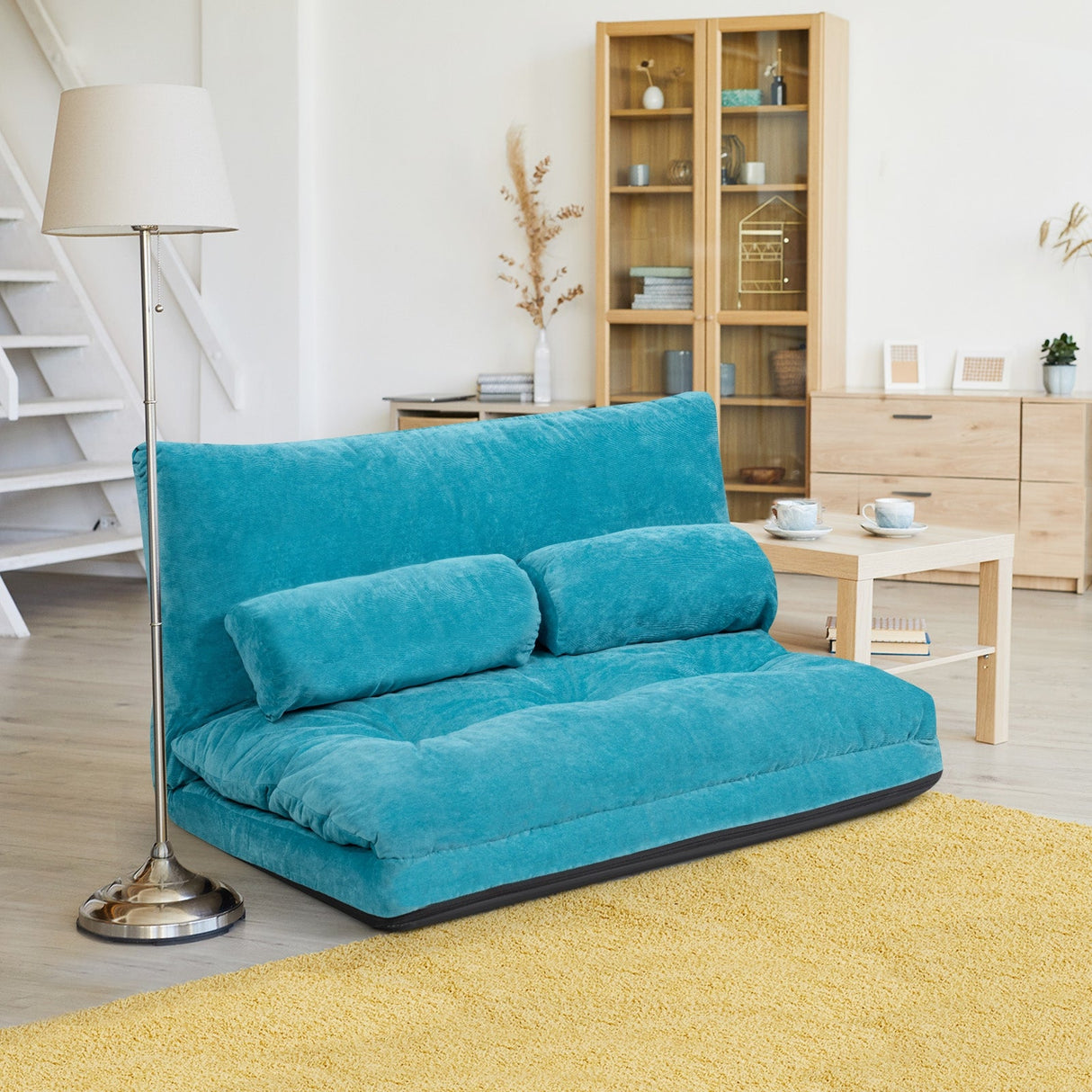 Sofá cama reclinable de 6 posiciones con 2 almohadas