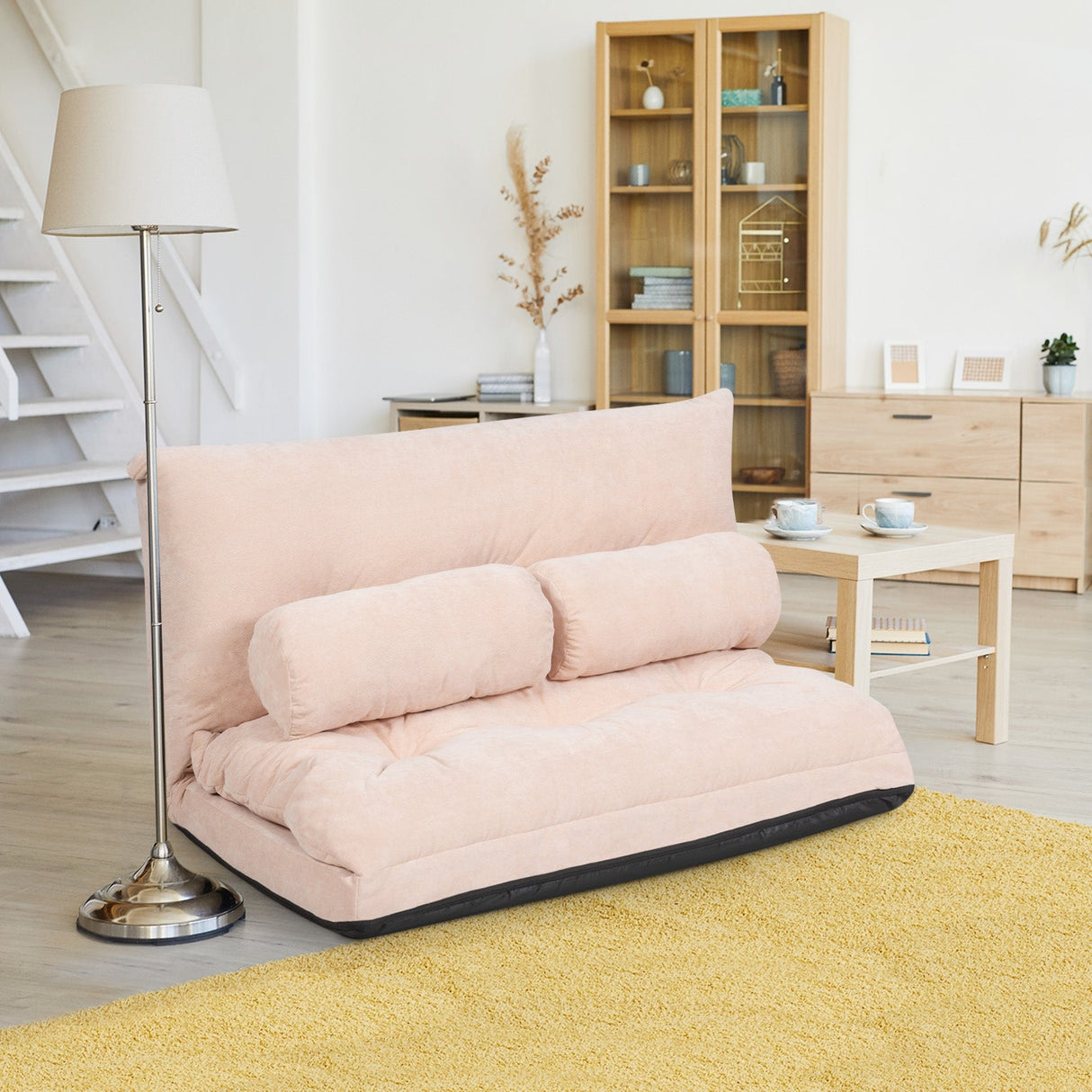 Sofá cama reclinable de 6 posiciones con 2 almohadas