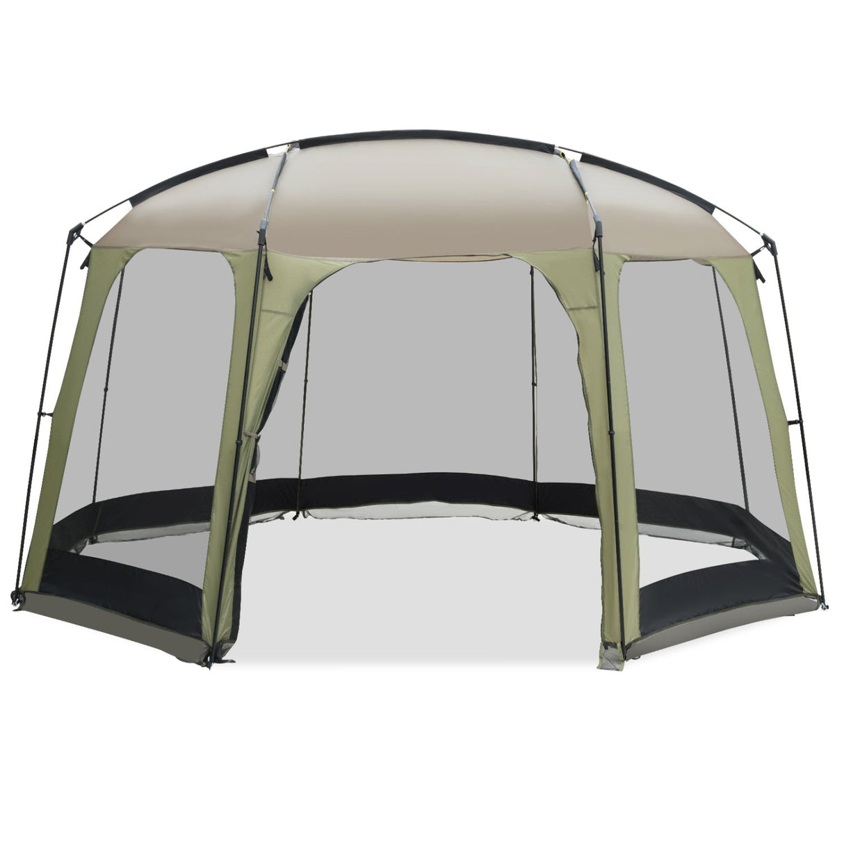 Carpa con dosel de malla para 6-8 personas con puerta con cremallera