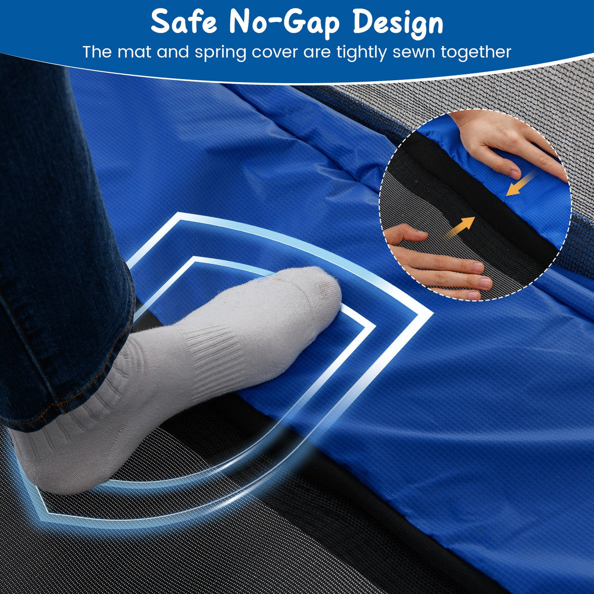 Trampolín Infantil de 6 pies con Columpio y Barra Horizontal, Pequeño Trampolín Rectangular