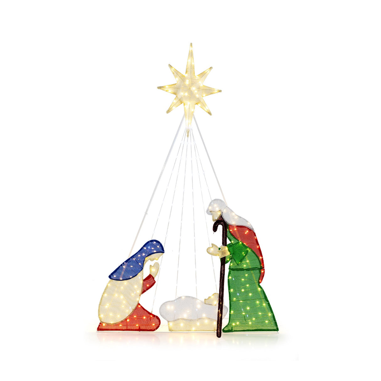Pesebre Iluminado de 6 Pies con 240 Luces LED