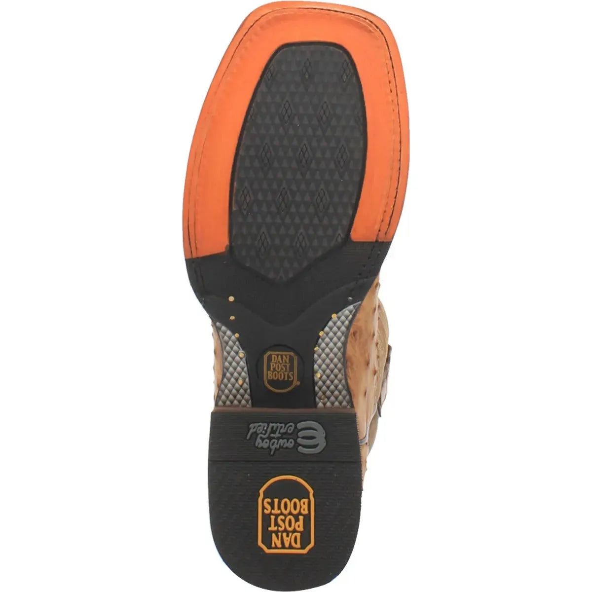 Botas vaqueras de piel de avestruz Dan Post Kershaw para hombre