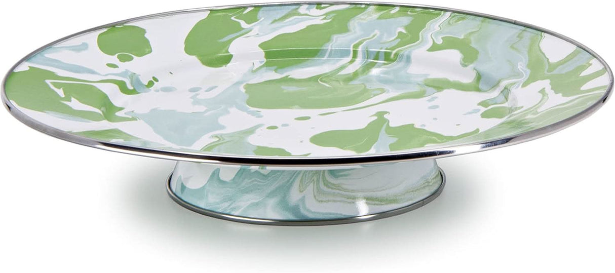 Golden Rabbit Enamelware Modern Monet Cake Plate