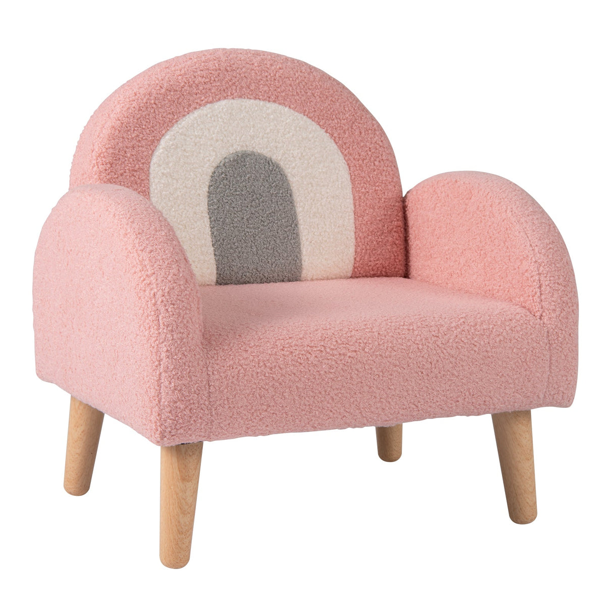 Sillón infantil con cómodo respaldo y reposabrazos - Rosa