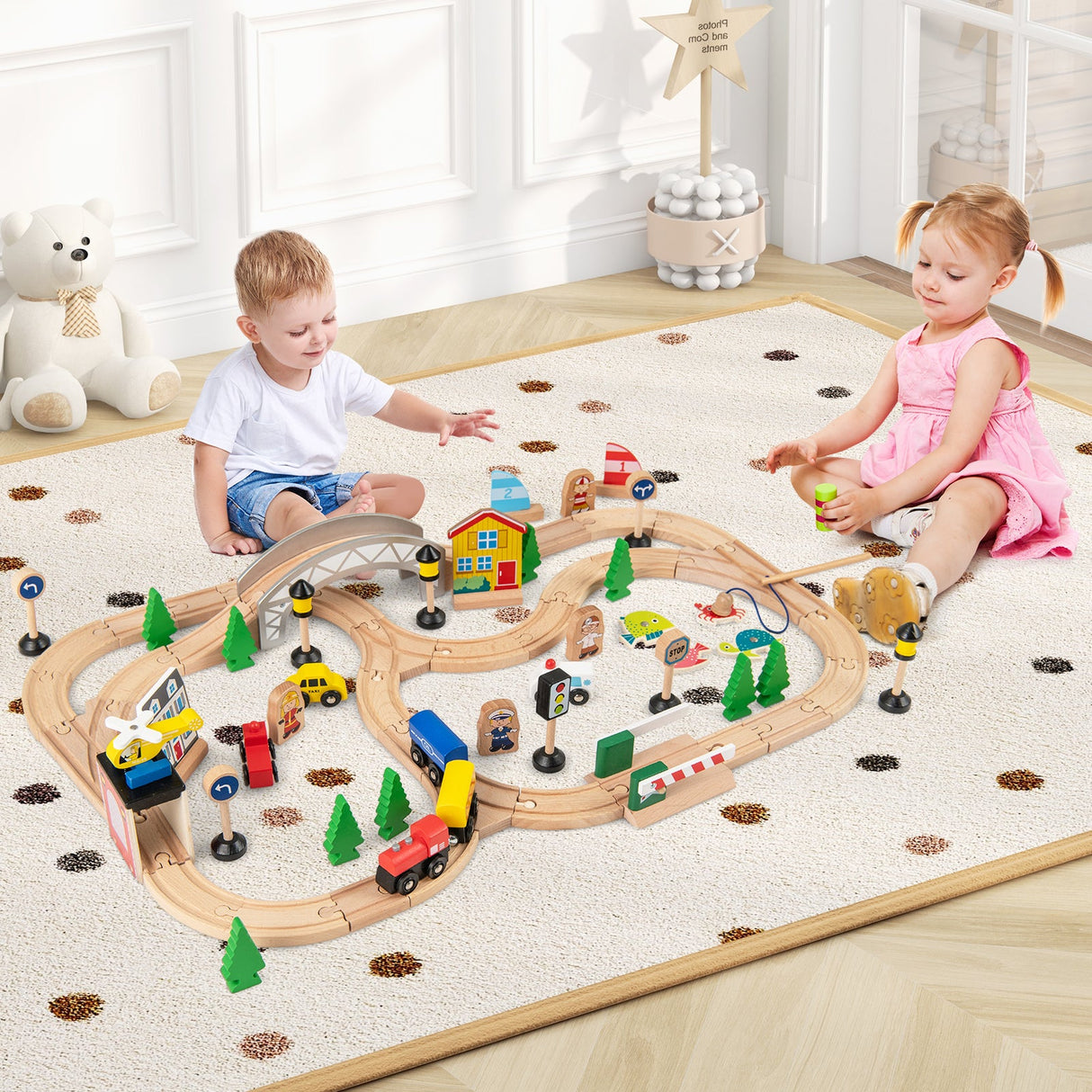 Set de juegos de tren de 78 piezas para niños a partir de 3 años