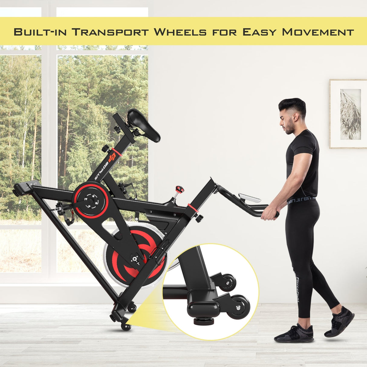 Bicicleta magnética de ejercicio aeróbico para fitness familiar de 30 libras