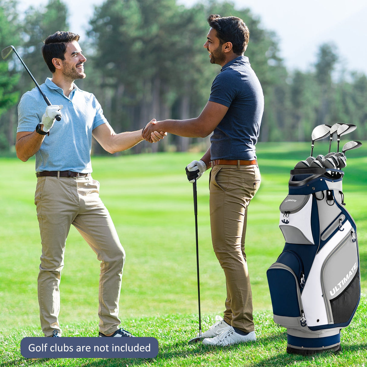 Bolsa de golf de 10.5 pulgadas con 14 divisiones y 7 bolsillos con cremallera