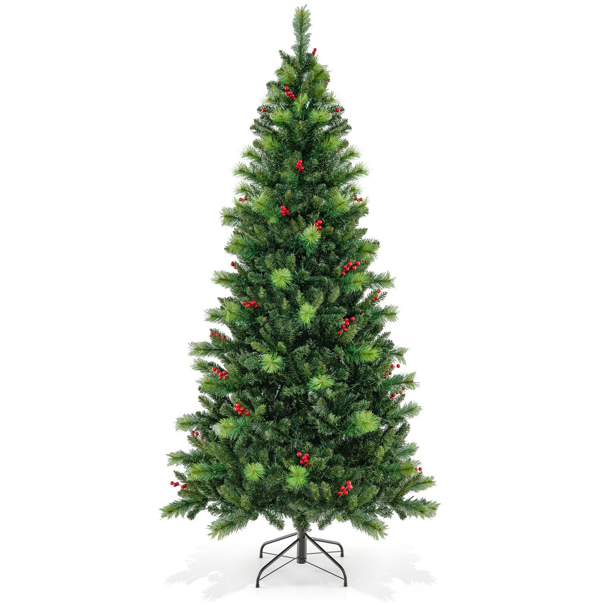 6/7/8 Feet Pre-Lit Artificial Christmas Tree with 300/400/500 LED Lights