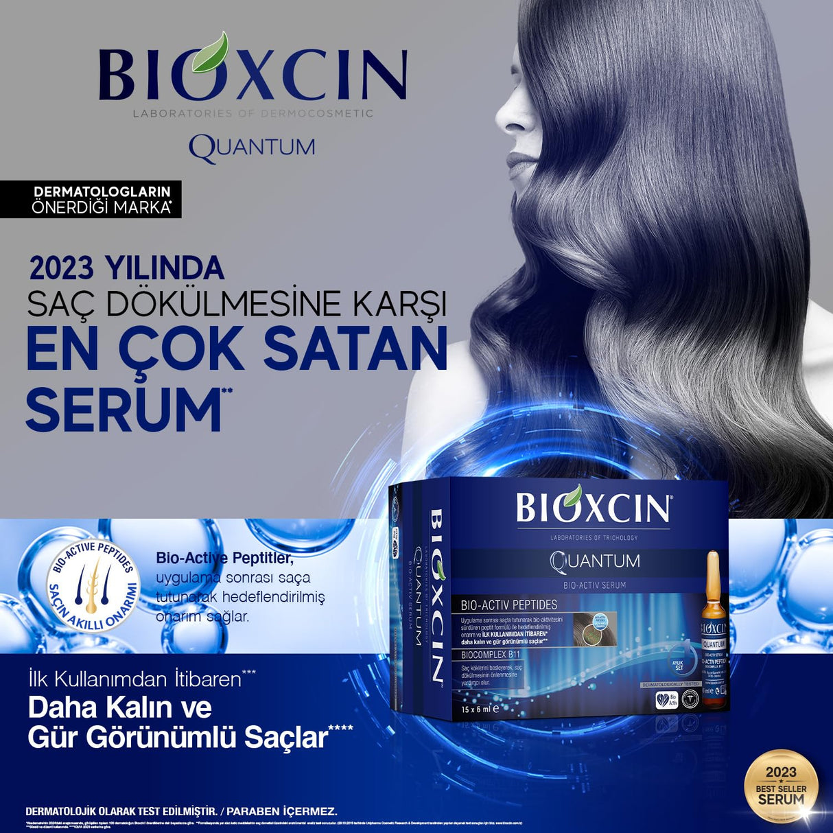 Bioxcin Quantum Serum 15x6ml - Nourishing Hair Serum for Hair Loss & Thicker Hair