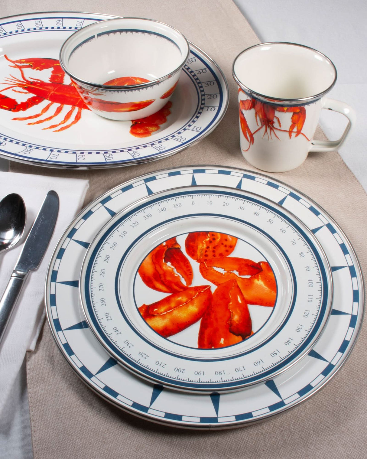 Golden Rabbit Enamelware Medium Tray