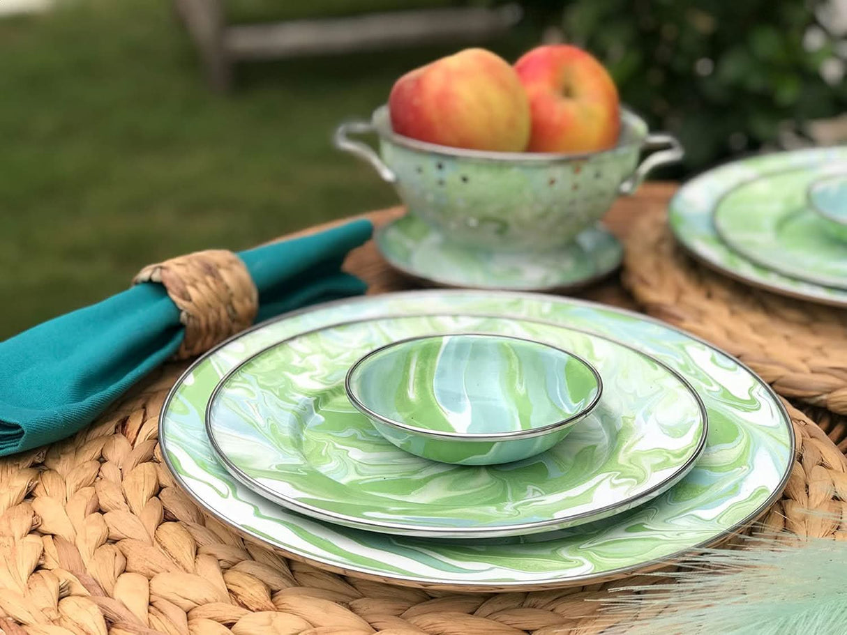 Golden Rabbit Enamelware Modern Monet Tasting Dishes - Set of 6