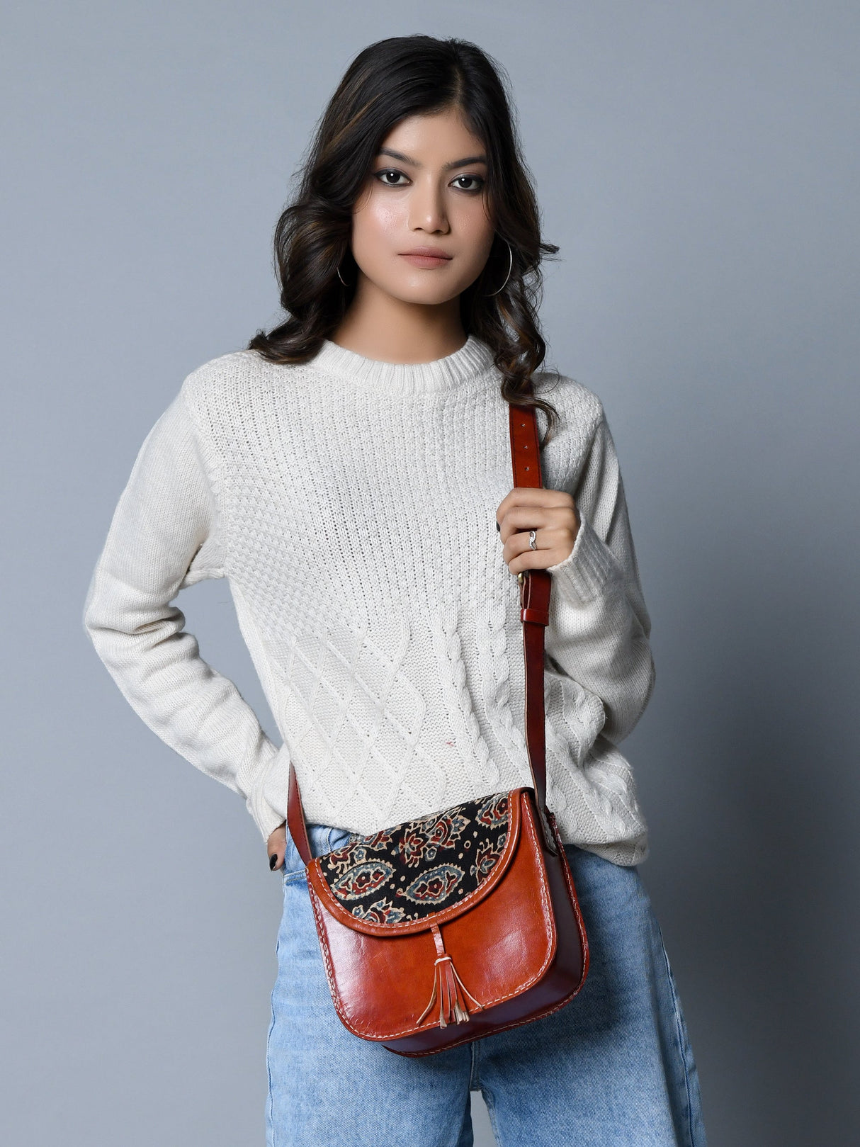 Sorprendente bolso étnico Ajrakh