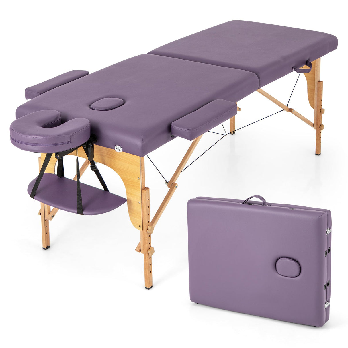 Mesa de masaje plegable de 84 pulgadas con bolsa de transporte y altura ajustable