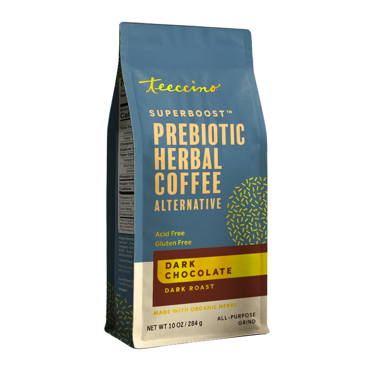 Café herbal prebiótico SuperBoost de chocolate negro