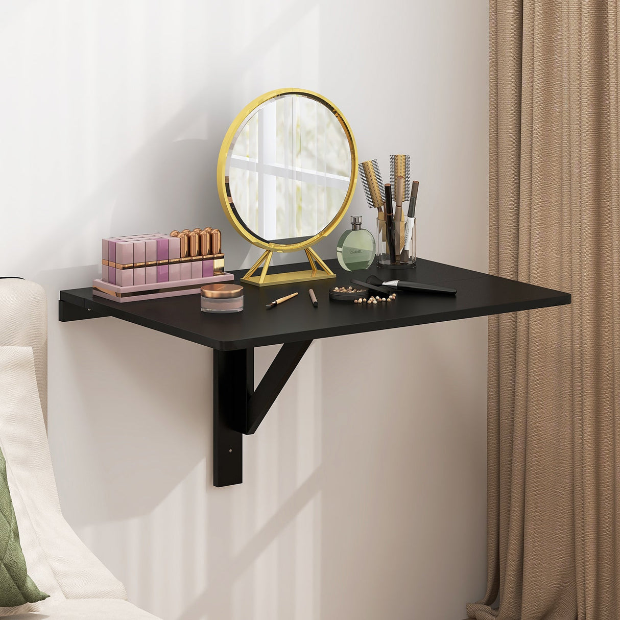 31.5 x 23.5 Inch Wall Mounted Folding Table for Small Spaces