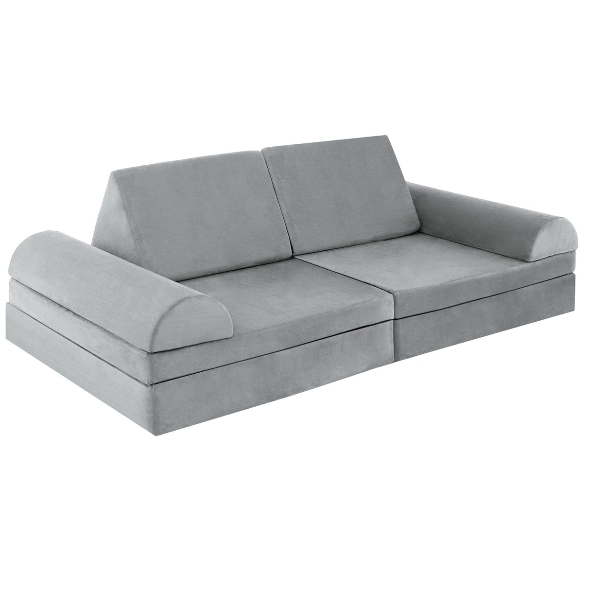 Juego de sofá convertible para niños de 6 piezas con cremallera