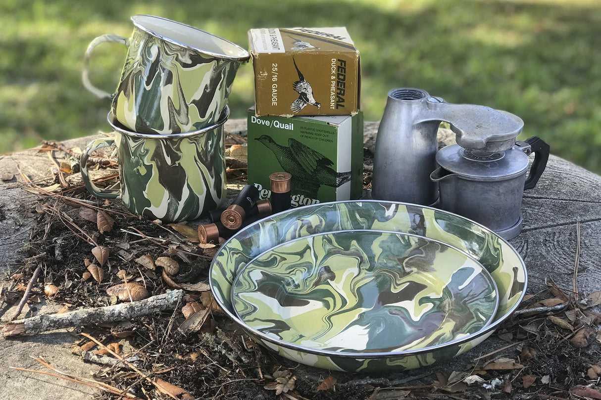 Golden Rabbit Enamelware - Set of 4 - 12oz Mugs