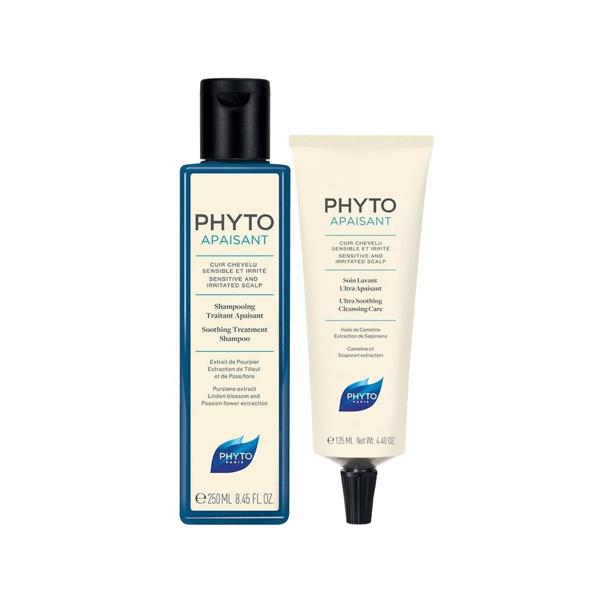 PHYTO Hair Care Set for Sensitive Scalp - Gentle Cleansing & Detoxifying