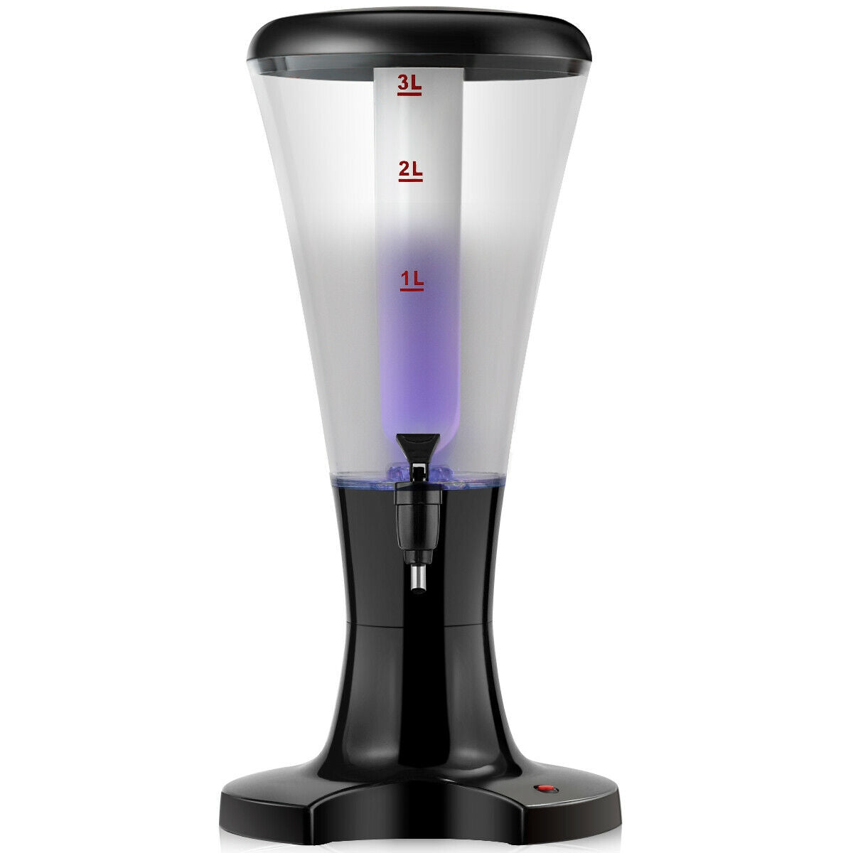 Juego de 2 dispensadores de cerveza de barril de 3 litros con luces LED