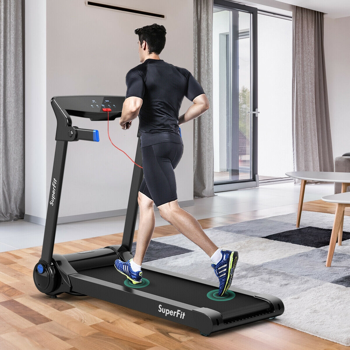 Cinta de correr eléctrica plegable de 3 HP con altavoz Bluetooth