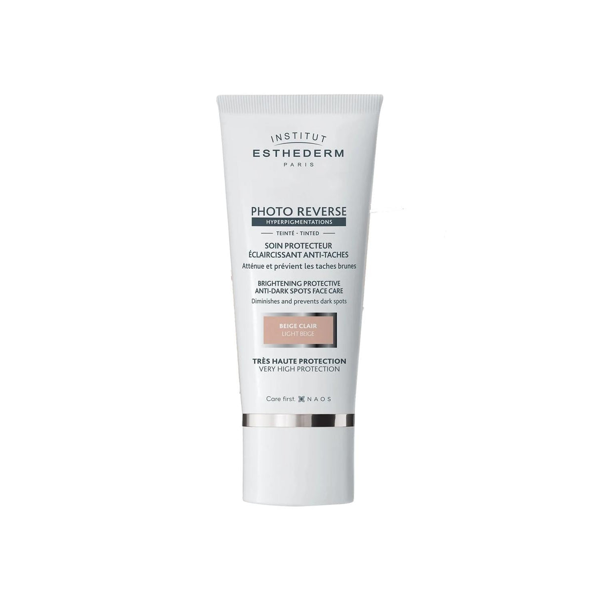 Esthederm Photo Reverse Tinted Light Beige High Protection Tinted Sunscreen - Prevents Sunburn, Enhances Complexion
