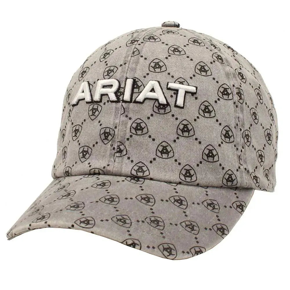 ARIAT Ponyflo Shield Pattern (Gris) - Gorra de béisbol