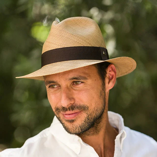 California Hats Hector - Sombrero Fedora de Paja Panamá