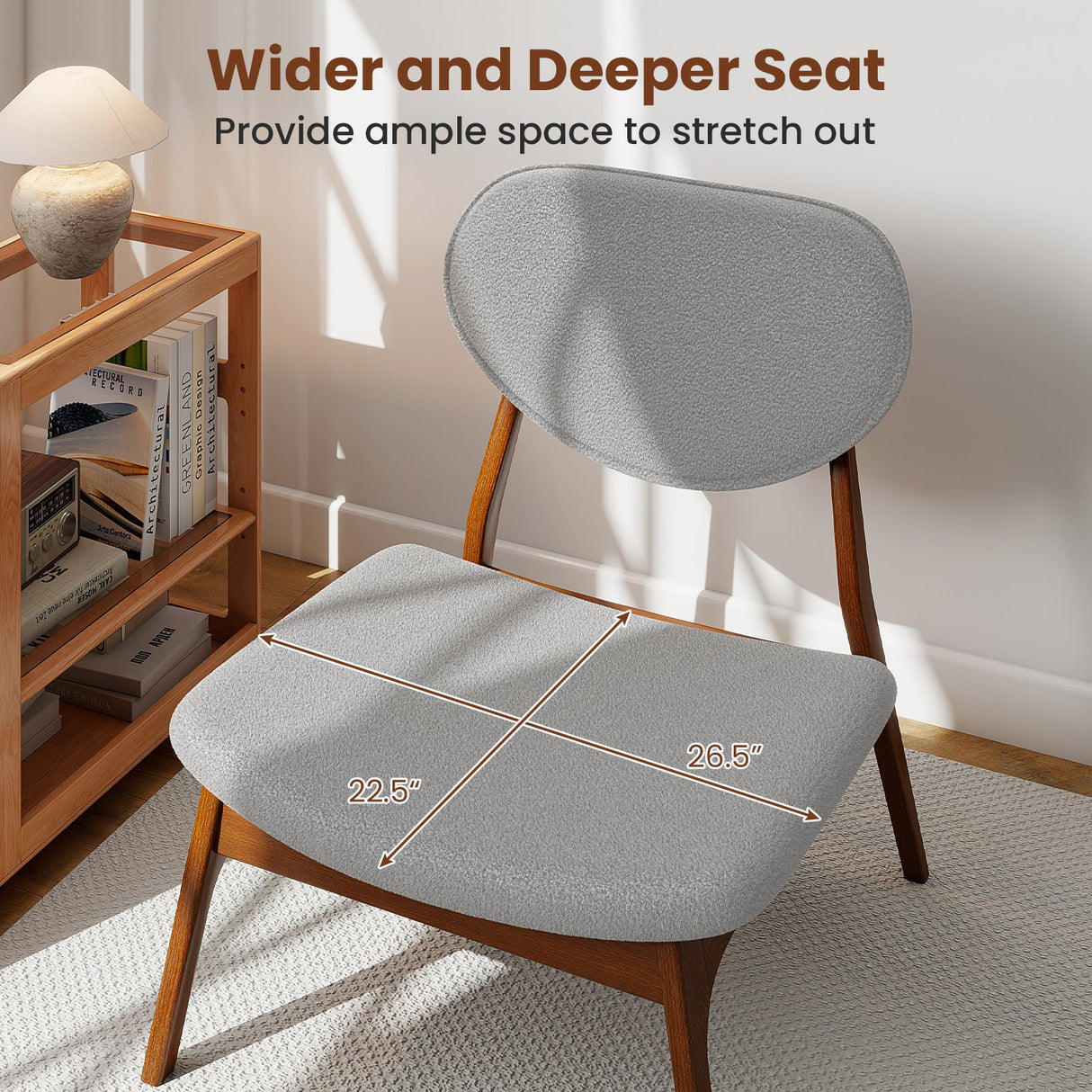 Juego de 2 sillas decorativas con mesa auxiliar y estructura de madera maciza