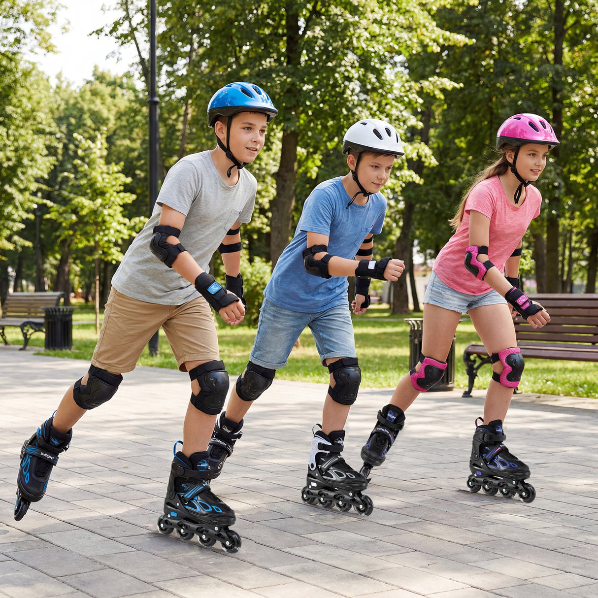 Patines en línea ajustables para niños - 4 tallas - Patín de cuchilla ajustable
