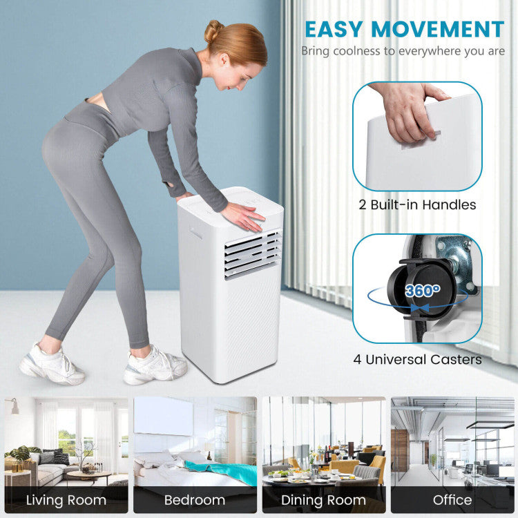 Aire acondicionado portátil de 8000 BTU con temporizador