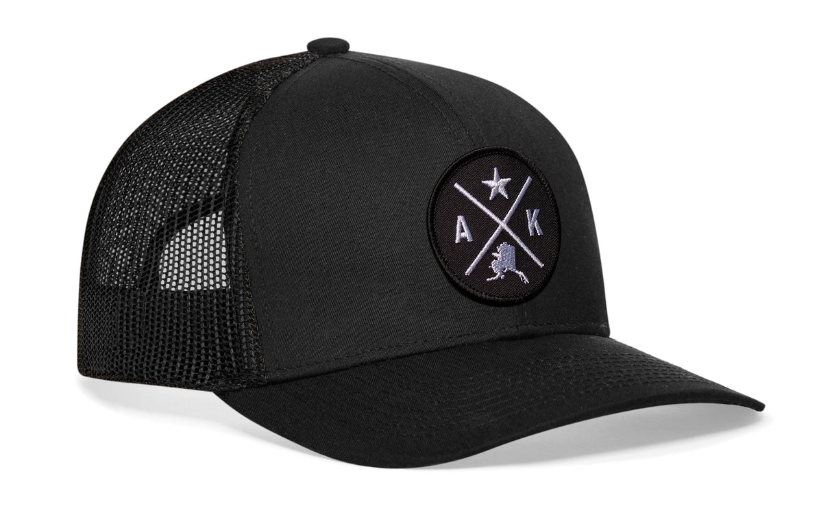 Alaska Trucker Hat | Black AK X Snapback