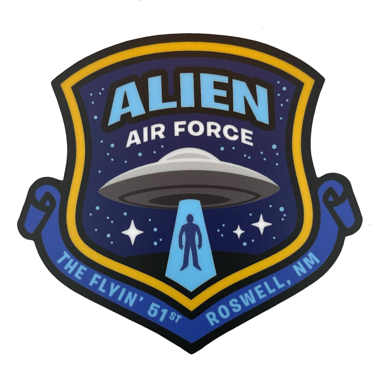 Alien Air Force Military Insignia UFO Sticker