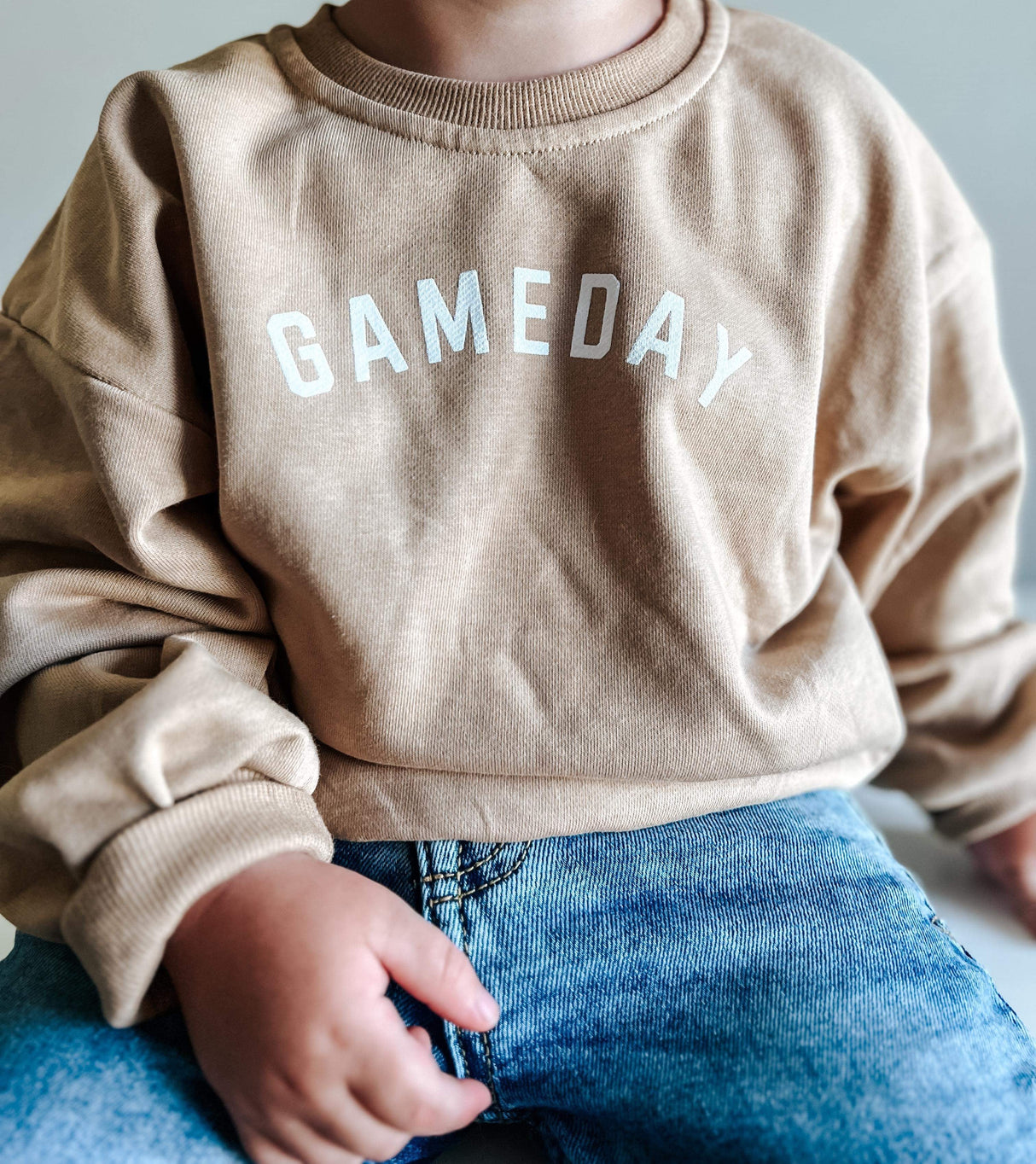 Sudadera cuello redondo Gameday – Camel