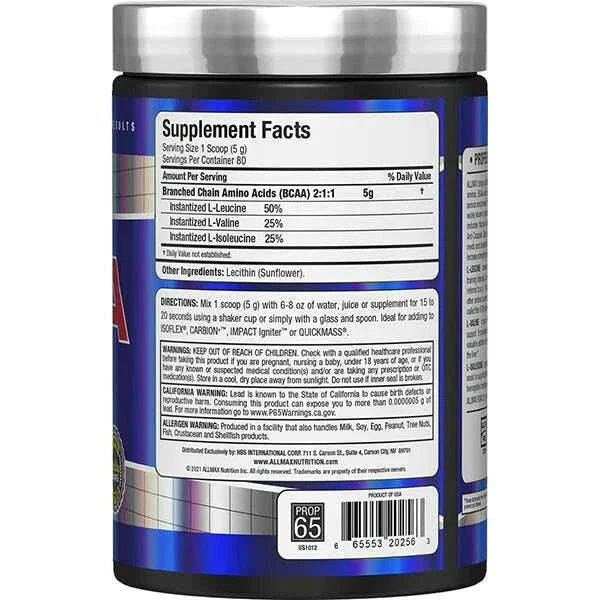 Allmax BCAA 2:1:1, 80 Porciones
