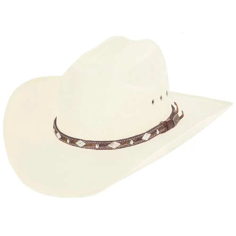 Sombrero vaquero de paja Brindle (4") - (10X) de Larry Mahan