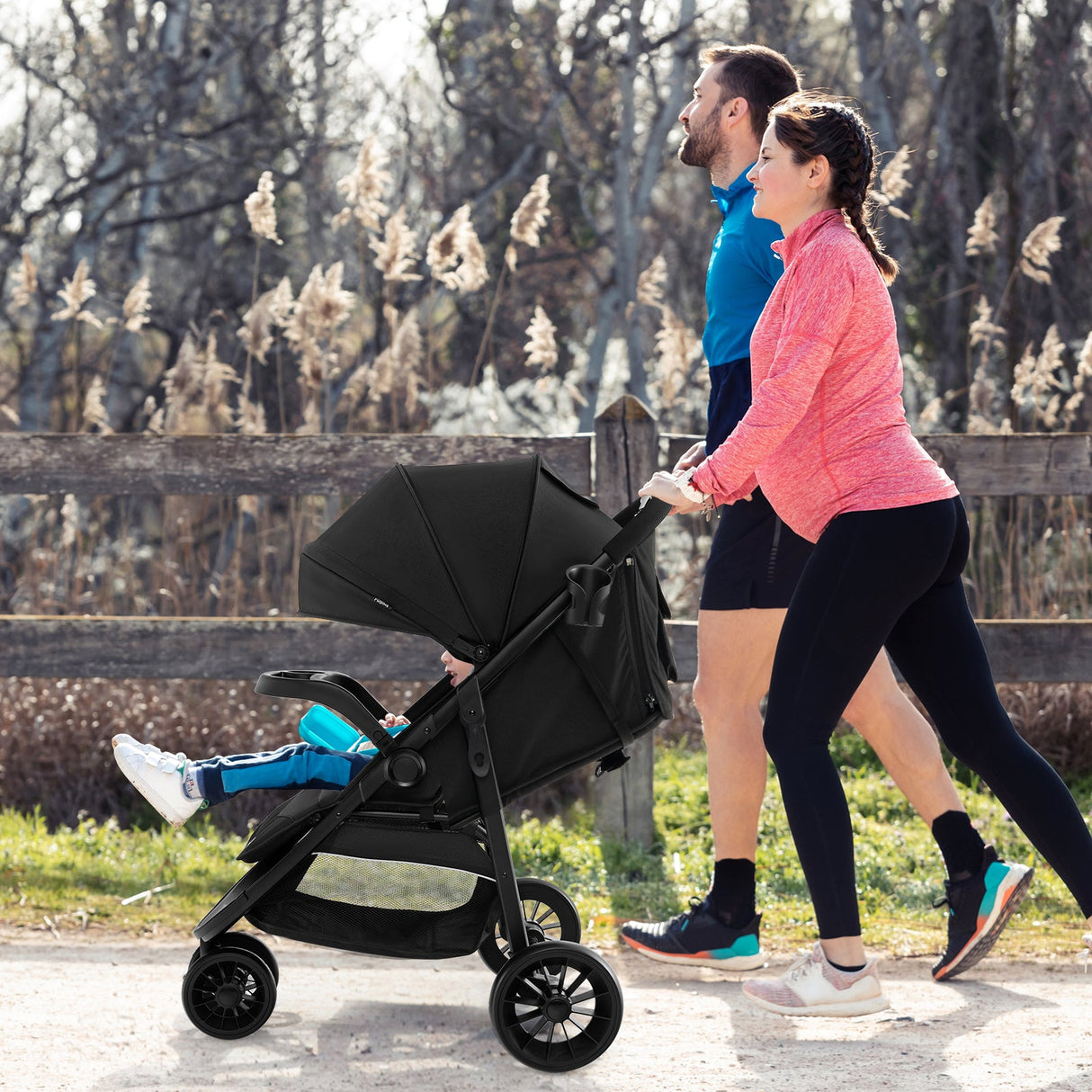 Cochecito de jogging para bebés con capota ajustable para recién nacidos