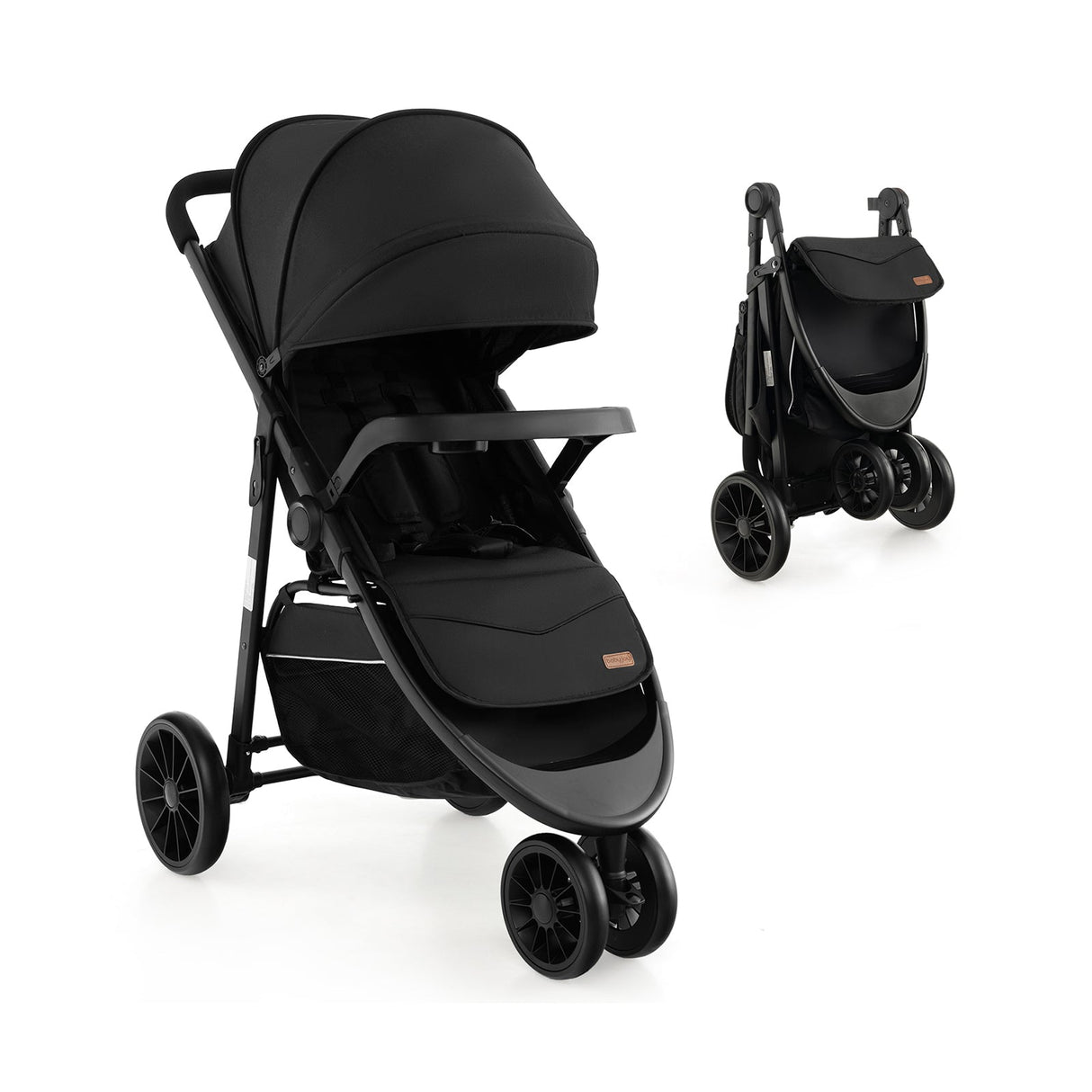 Cochecito de jogging para bebés con capota ajustable para recién nacidos