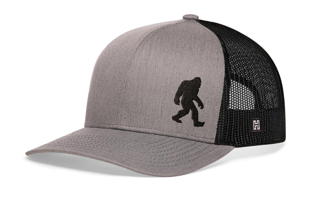 Bigfoot Trucker Hat | Gray-Black Sasquatch Snapback