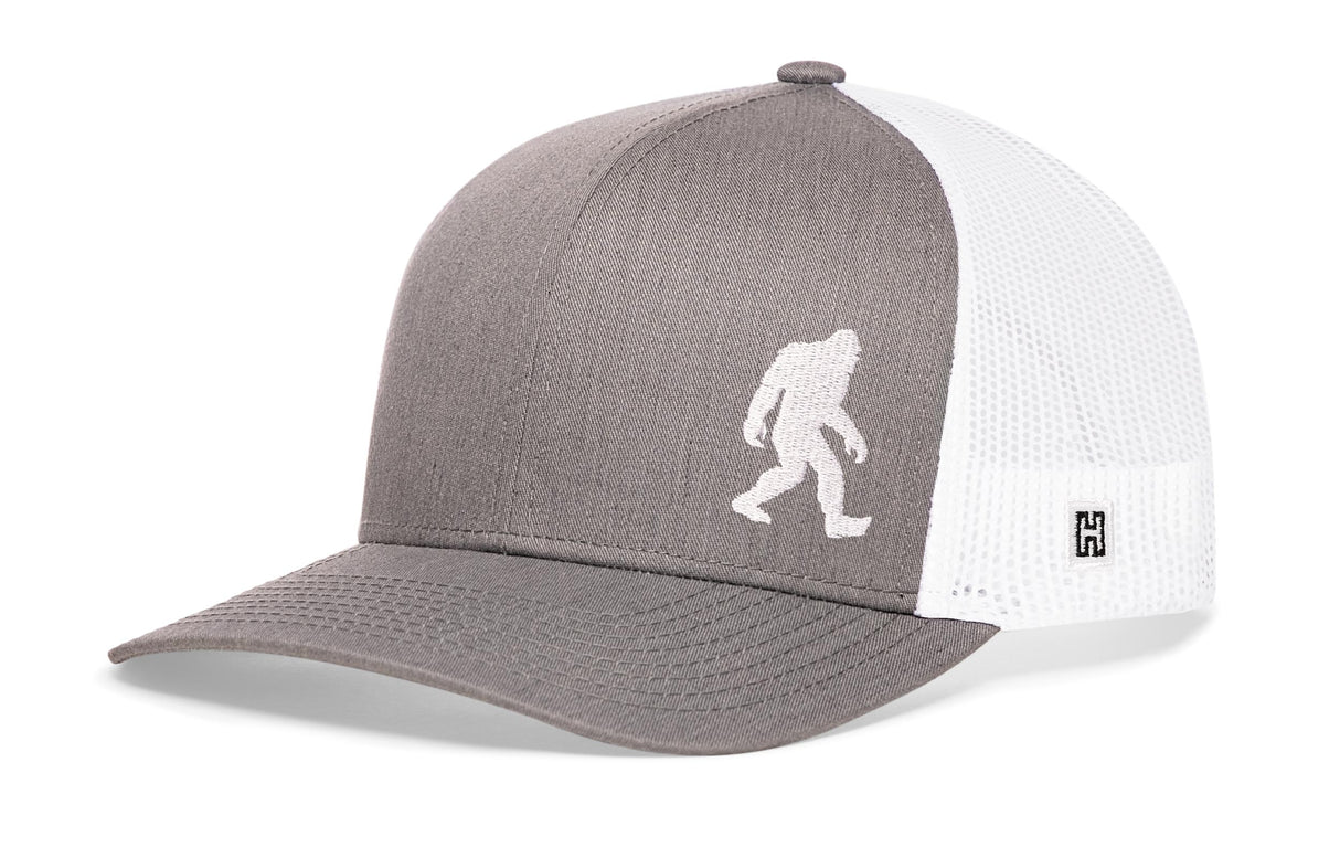 Bigfoot Trucker Hat | Gray-White Sasquatch Snapback