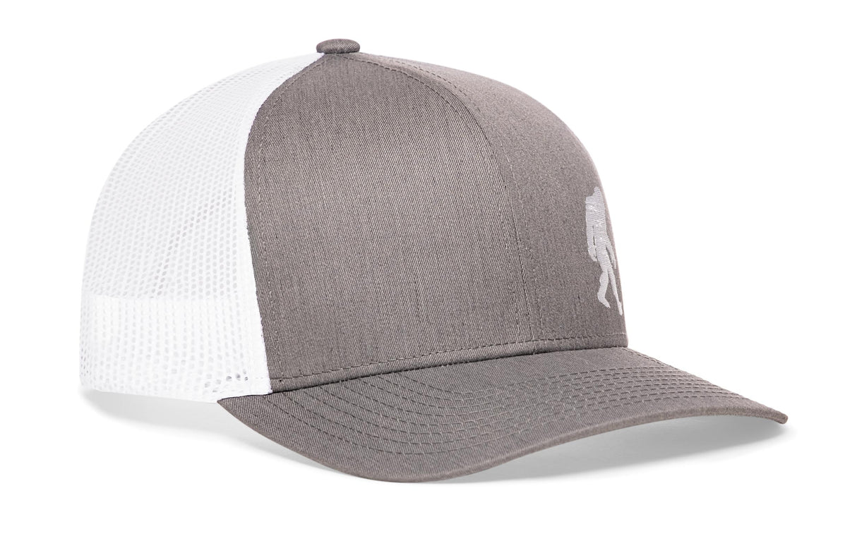 Bigfoot Trucker Hat | Gray-White Sasquatch Snapback