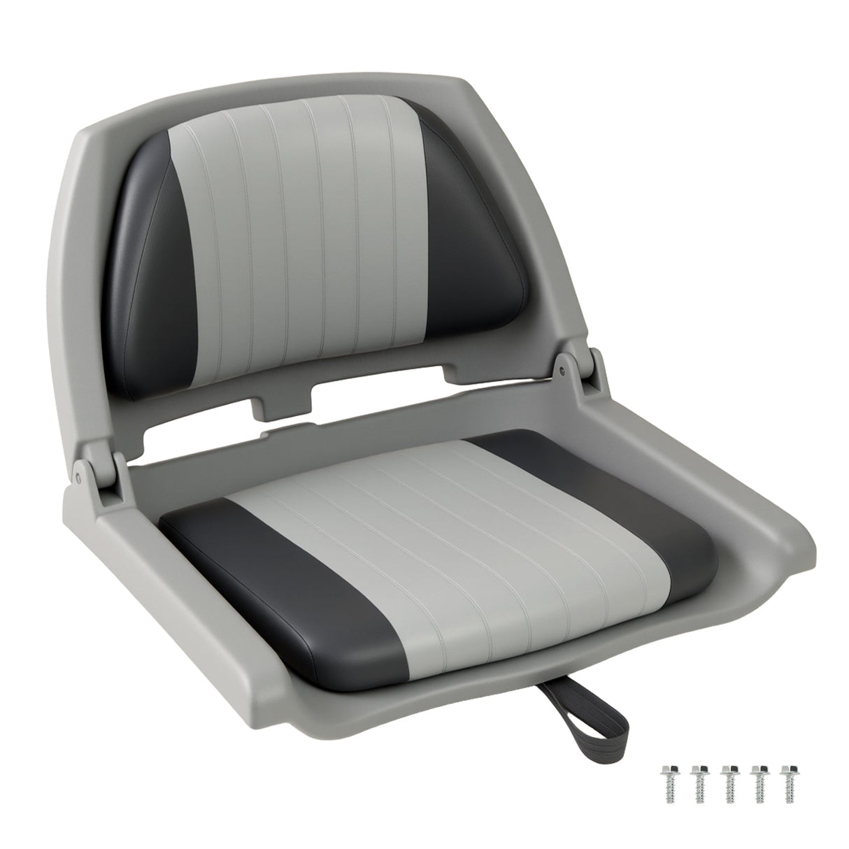 Asiento de barco plegable con respaldo bajo y PVC de calidad marina